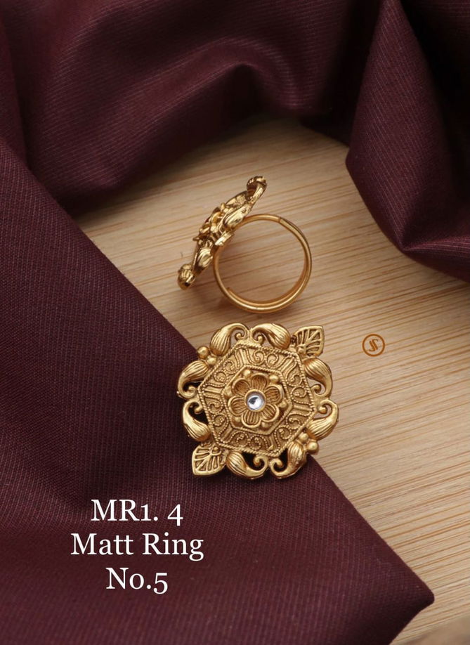 MR1 Designer Rajawadi Matt Rings Wholesalers In Delhi
